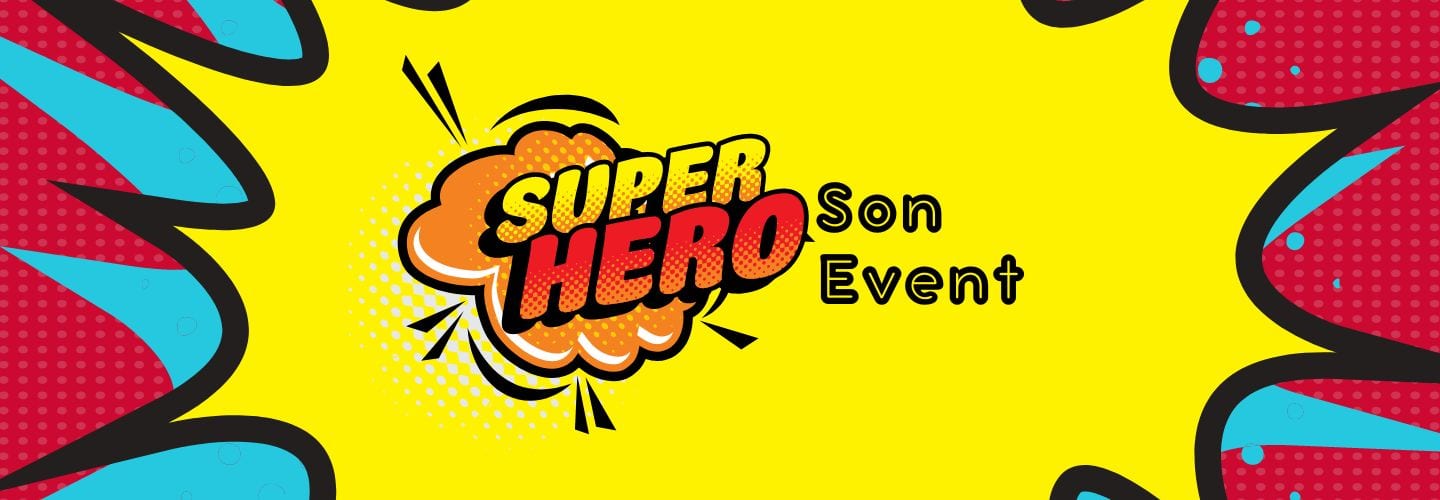 Red, Yellow and Blue Superhero Comics Dad Birthday Card